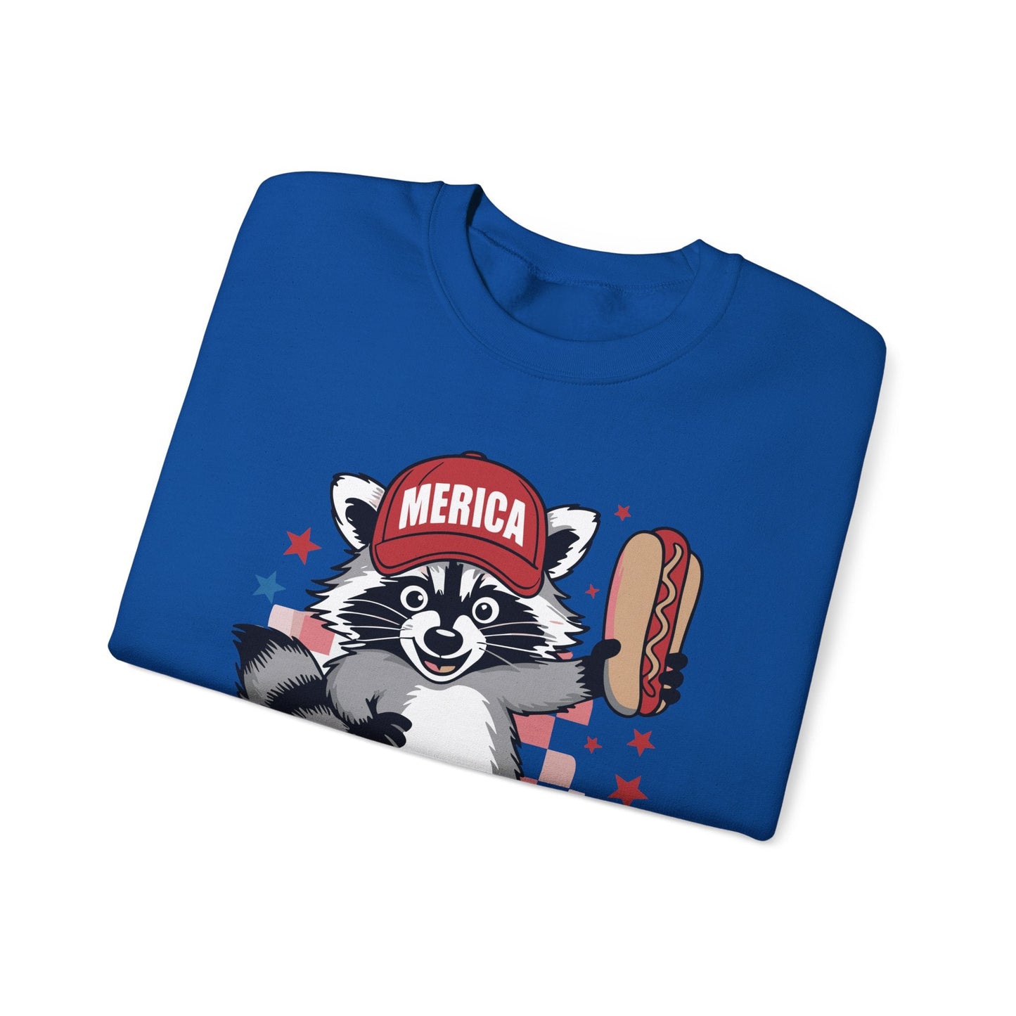 Red White And Feral Raccoon 4th of July Saying Meme Sweatshirt