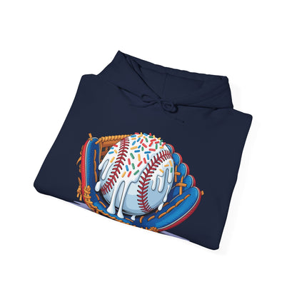 Baseball Drip Ice Cream Sprinkles Baseball Glove Hoodie