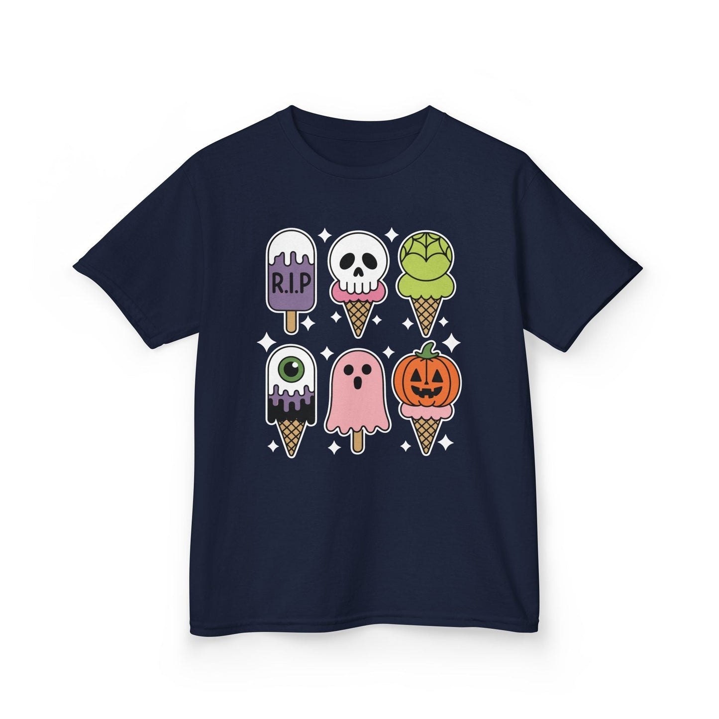 Horror Movie Summer Popsicle Halloween Ice Cream Summer-ween T-Shirt For Kids