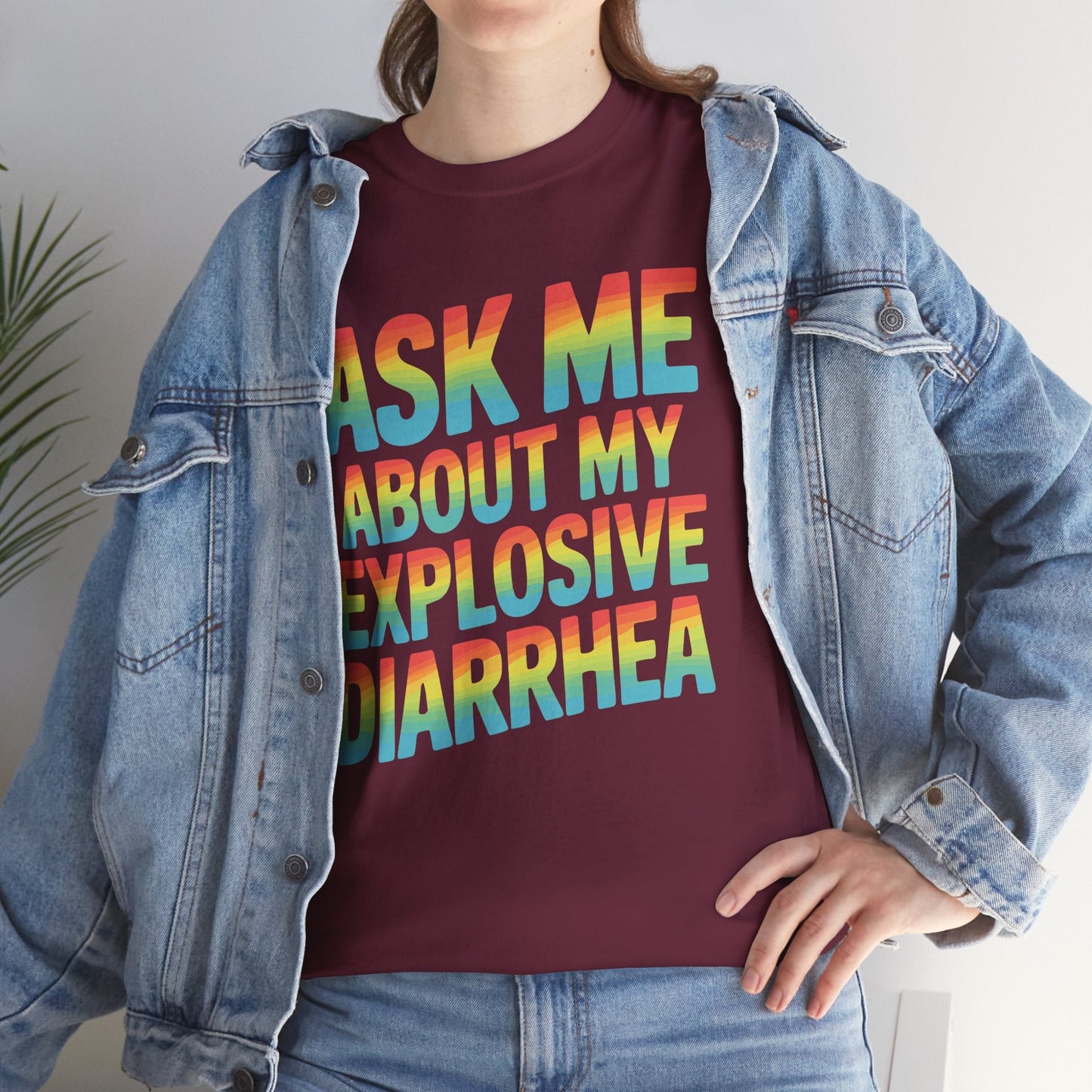 Funny Ask Me About My Explosive Diarrhea Edgy Adult Humor T-shirt