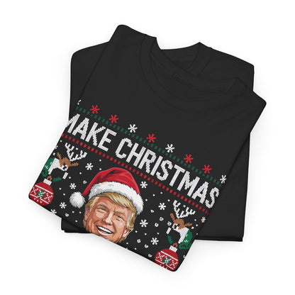 Funny Trump Make Christmas Great Again Xmas Pajamas Ugly T-Shirt