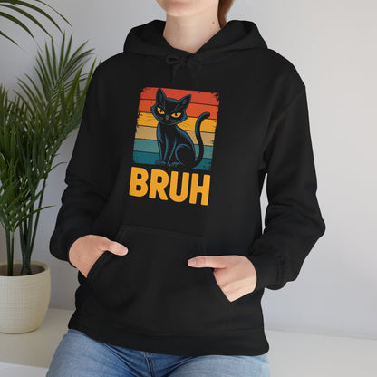Funny Cat Bruh For Teens Boys Girls Men Women Meme Graphic Hoodie