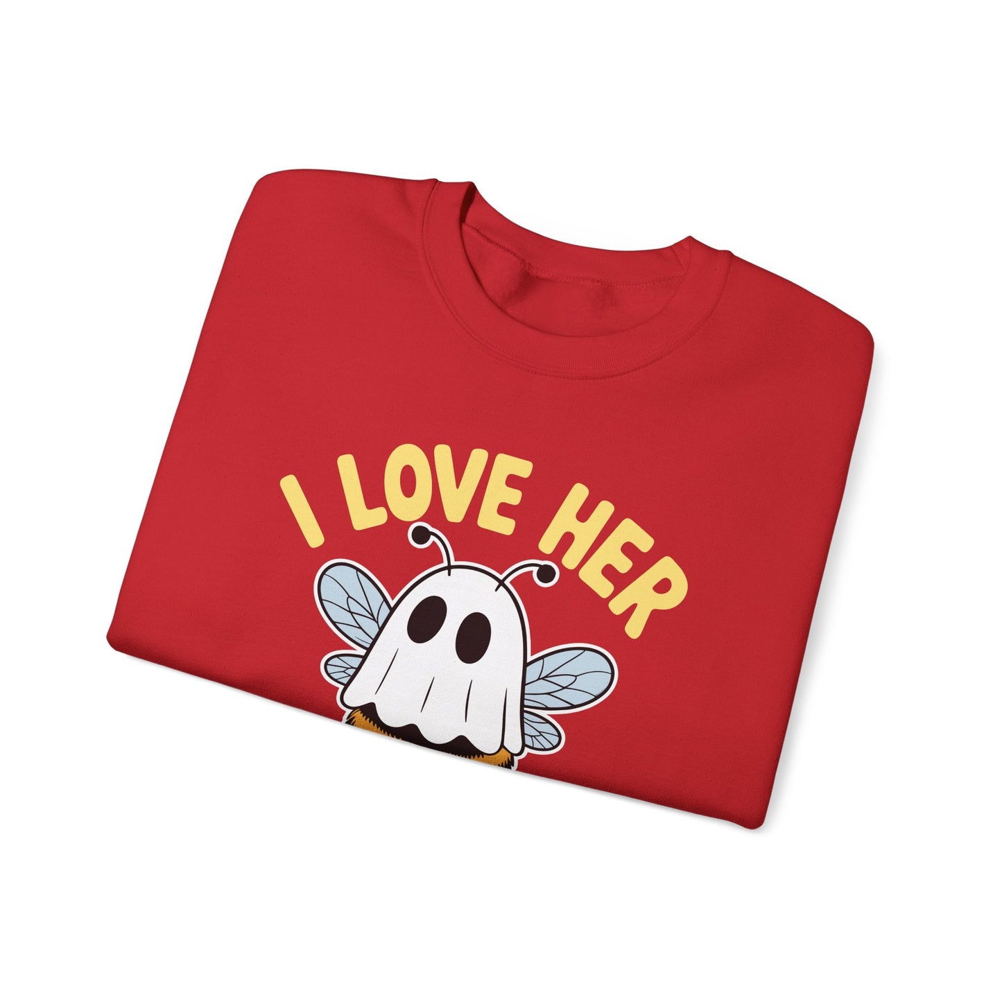 I Love Her Boo Bees Couples Halloween Adult Costume His Men Sweatshirt