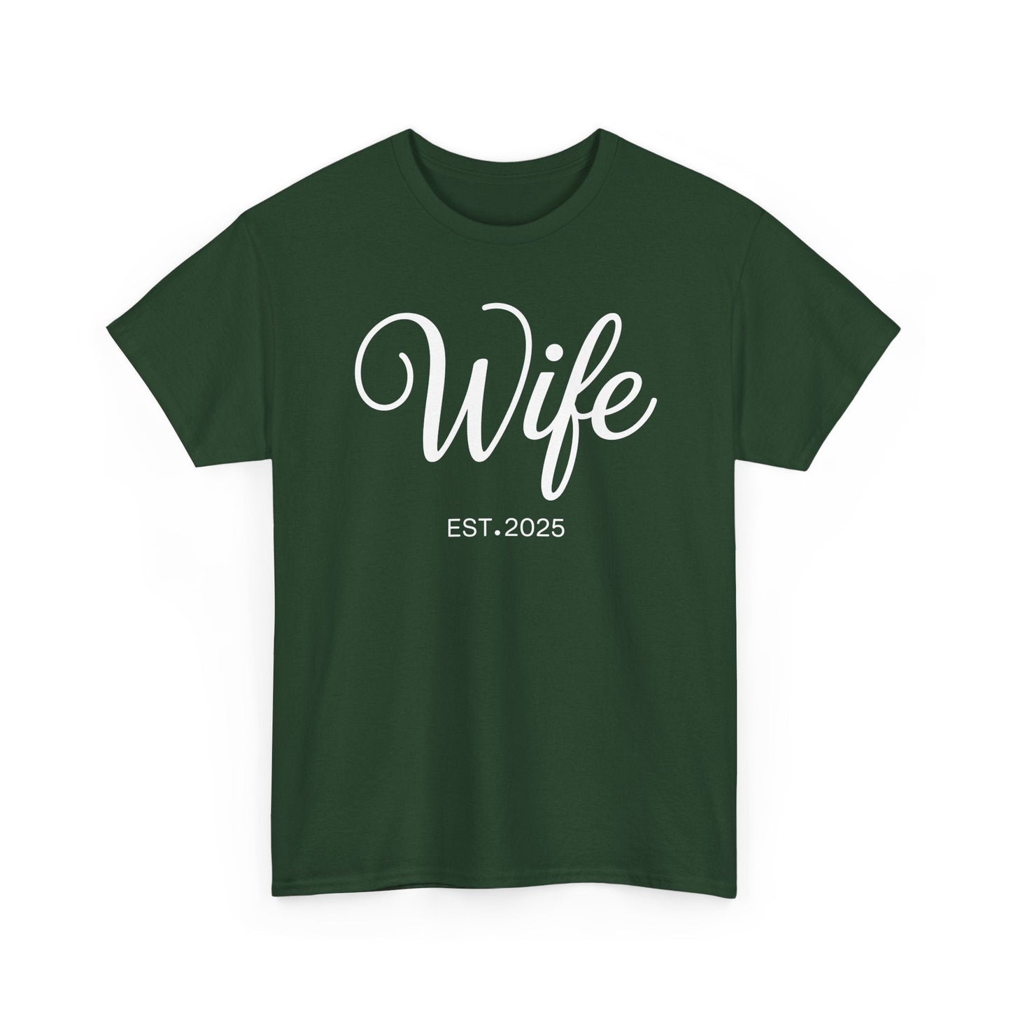 Wife Est 2025 Just Married Honeymoon Wedding Couples T-Shirt