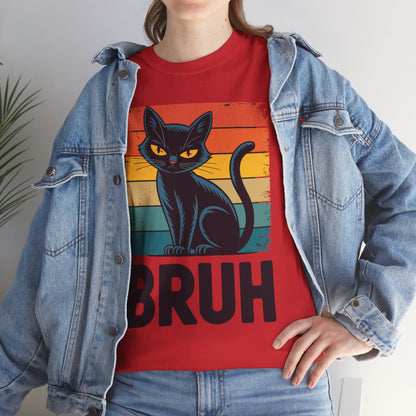 Funny Cat Bruh For Teens Boys Girls Men Women Meme Graphic T-Shirt