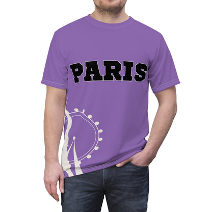 Paris Unisex Cut and Sew Tee Stylish and Comfortable All-Over T-Shirt