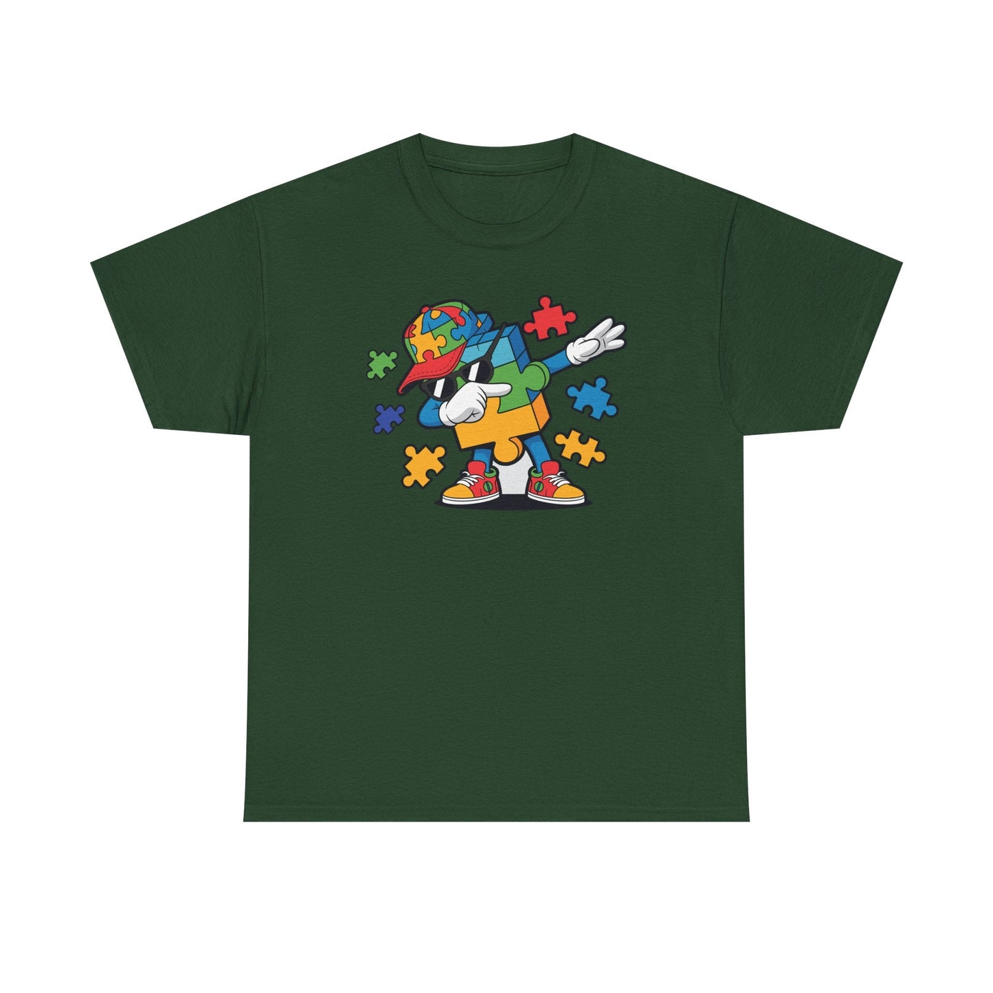 Dabbing Puzzle Autism Awareness T-Shirt
