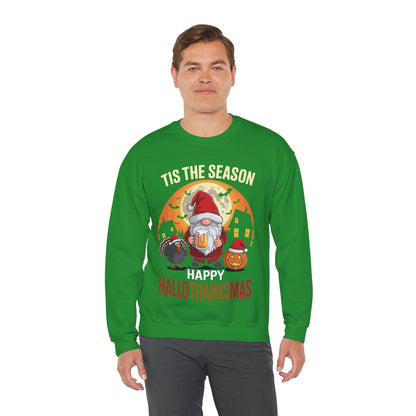 Happy Hallothanksmas Halloween Thanksgiving Merry Christmas Sweatshirt