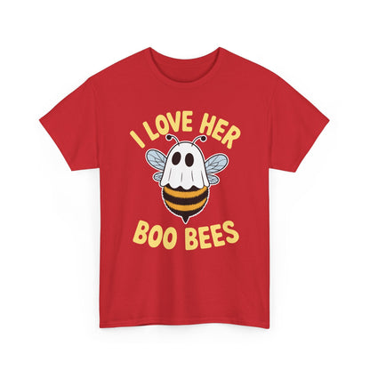 I Love Her Boo Bees Couples Halloween Adult Costume His Men T-Shirt