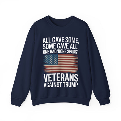 Veterans Against Trump Anti Trump Political Protest Sweatshirt