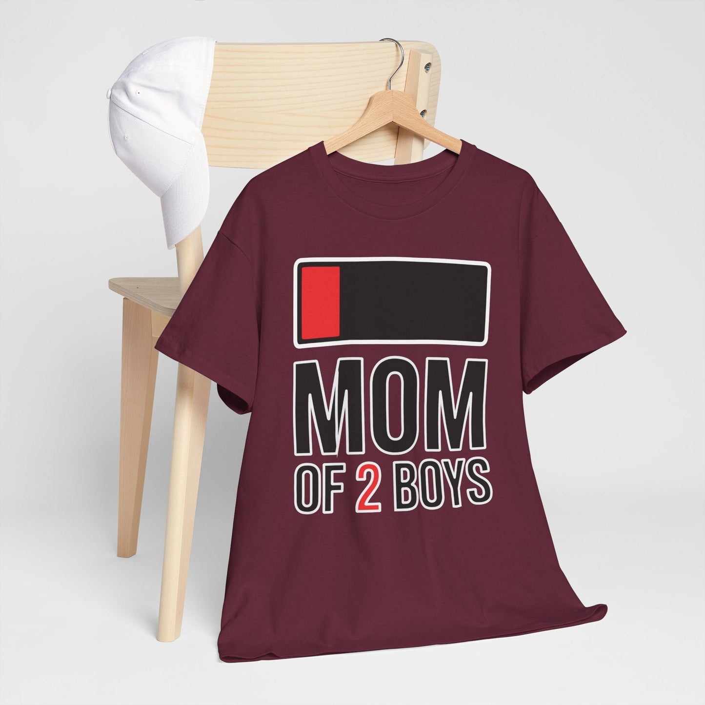 Mom of 2 Boys Gift from Son Mothers Day Birthday Women T-Shirt