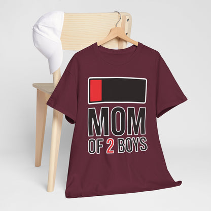 Mom of 2 Boys Gift from Son Mothers Day Birthday Women T-Shirt
