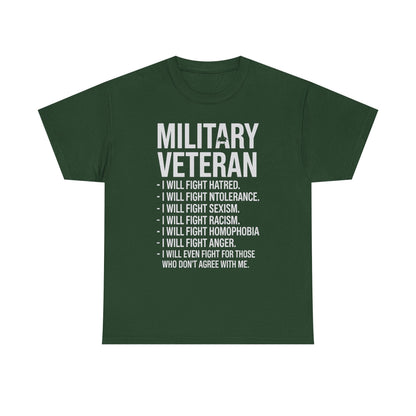 Military Veterans Against Trump 2025 Fight USA Election T-Shirt