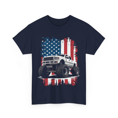 Monster Truck USA Flag American T-Shirt