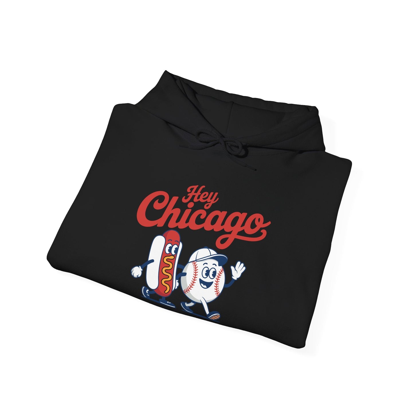 Hey Chicago Whadya Say Baseball and Hot Dog 4th of July Men Women Hoodie