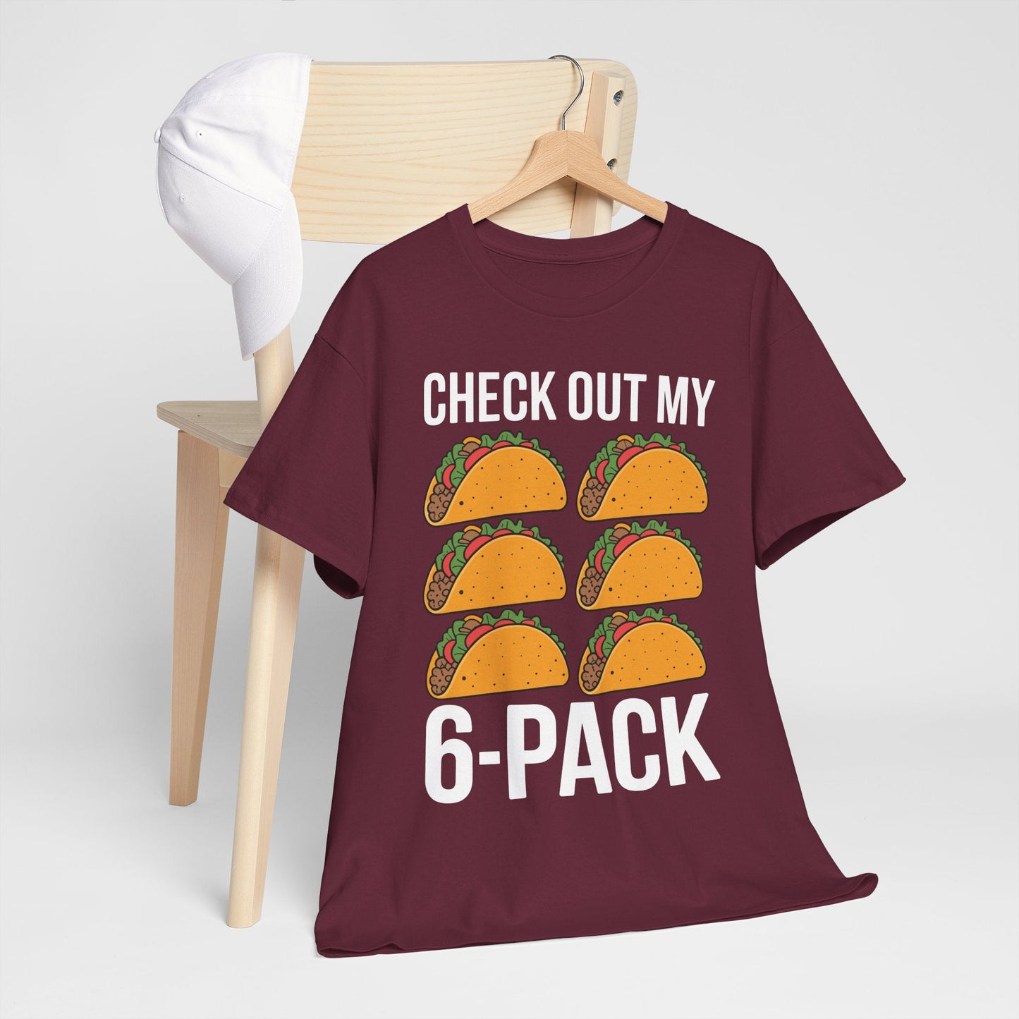Funny 6 Pack Fitness Taco Mexican Gym Top for Taco Lovers T-Shirt