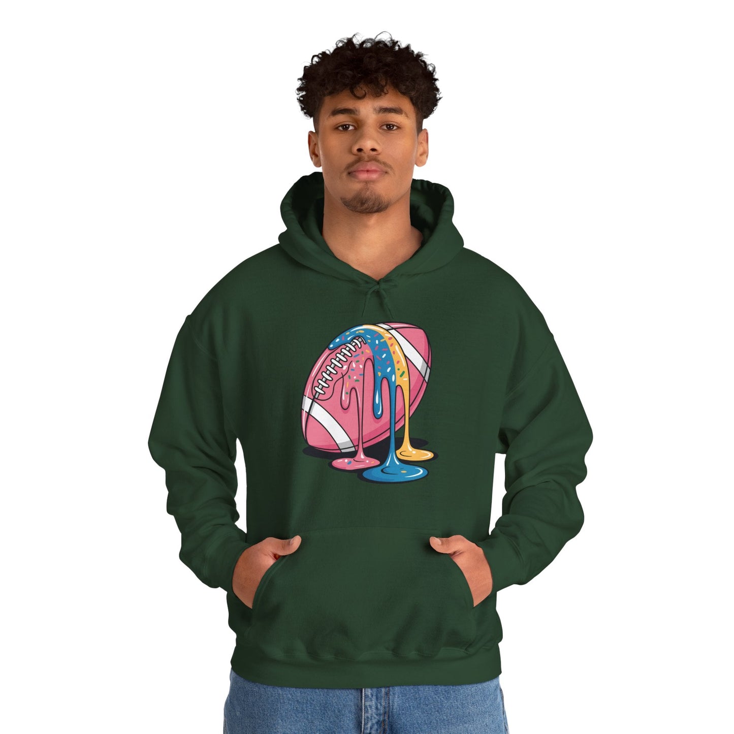 Football Drip For Lineman WR QB RB Ice Cream Sprinkles Hoodie