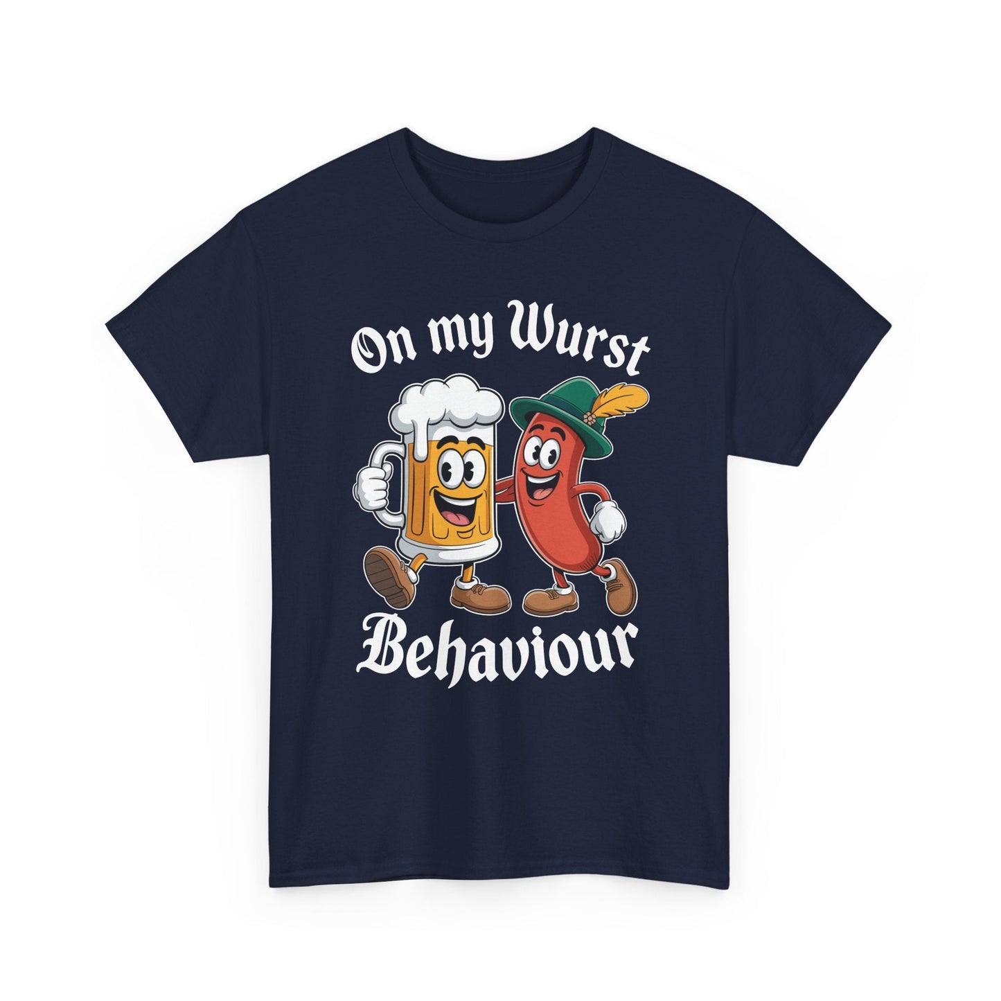 Oktoberfest On My Wurst Behaviour German Beer Sausage Adults T-Shirt