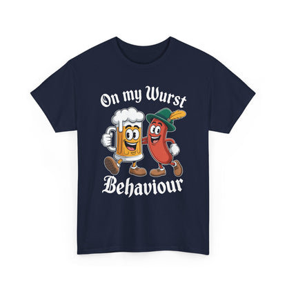 Oktoberfest On My Wurst Behaviour German Beer Sausage Adults T-Shirt