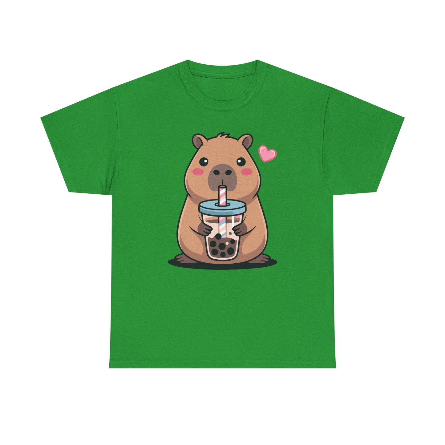 Cute Capybara Kawaii Anime Drinking Bubble Tea Lover Girls T-Shirt