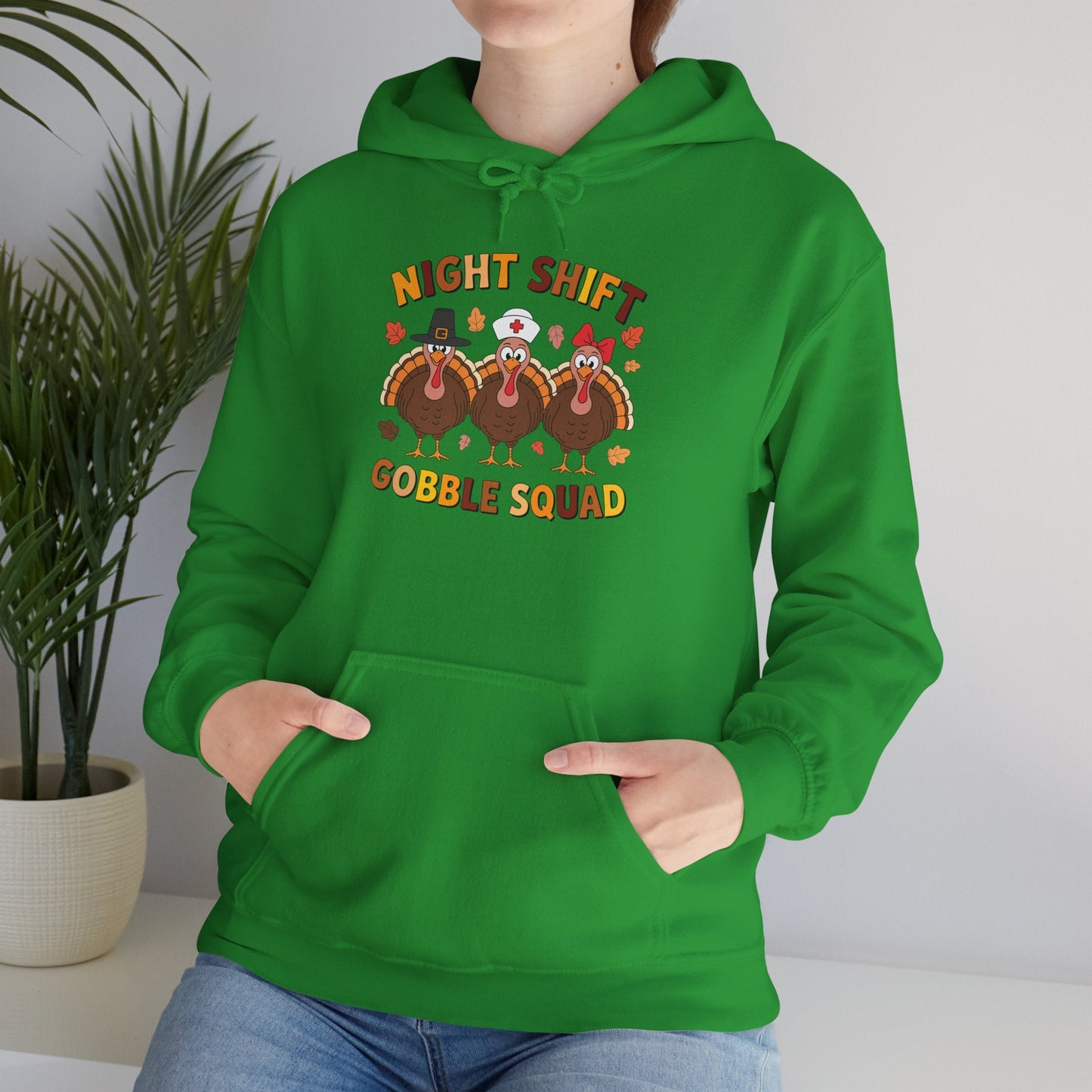 Night Shift Gobble Squad Night Worker Staff Thanksgiving Hoodie