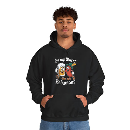 Oktoberfest On My Wurst Behaviour German Beer Sausage Adults Hoodie