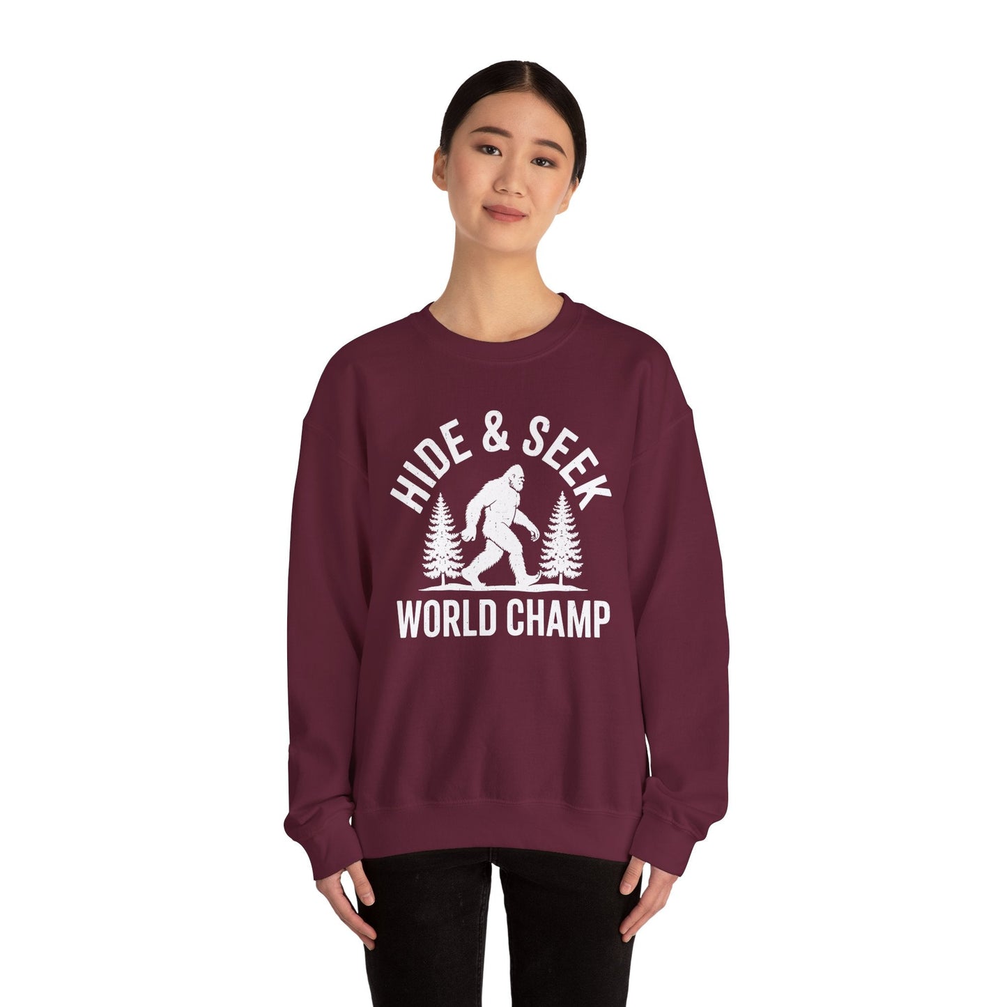 Bigfoot Hide And Seek World Champion Sasquatch Retro Vintage Sweatshirt