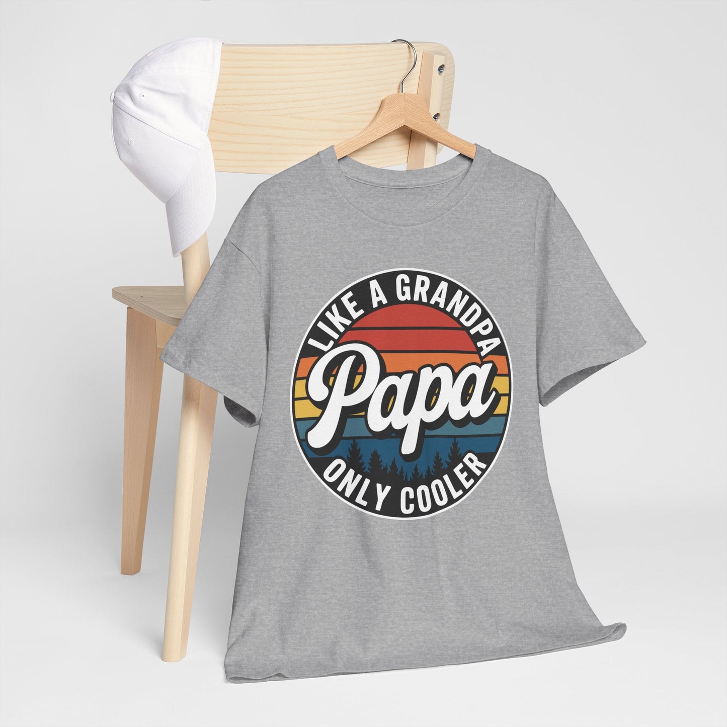PAPA like a Grandpa ONLY COOLER Funny Dad Papa Definition T-Shirt