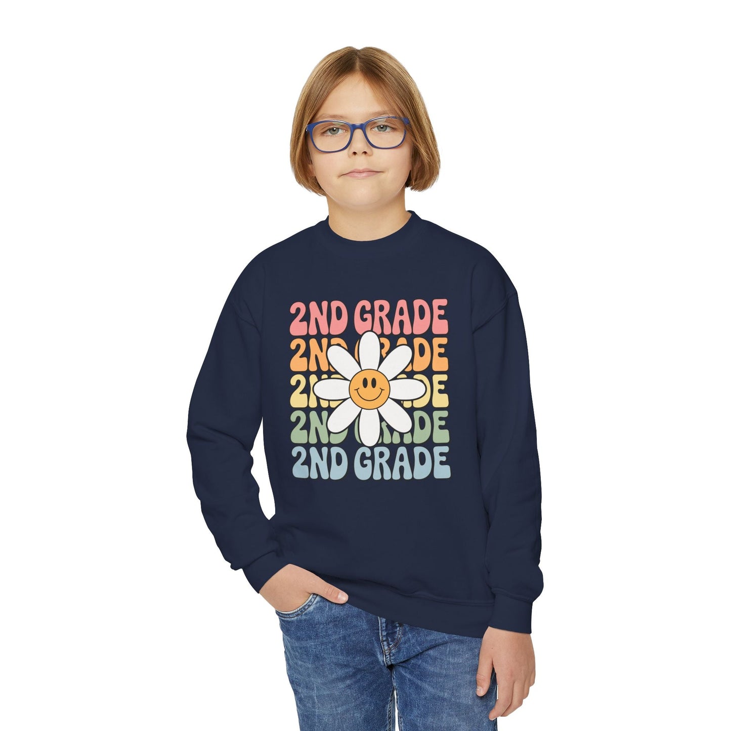 Groovy 2nd Grade Back To School First Day of Second Grade Sweatshirt