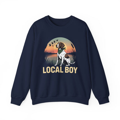 Local Boy Hunting Dog Vintage Sunset Hunting Season Sweatshirt