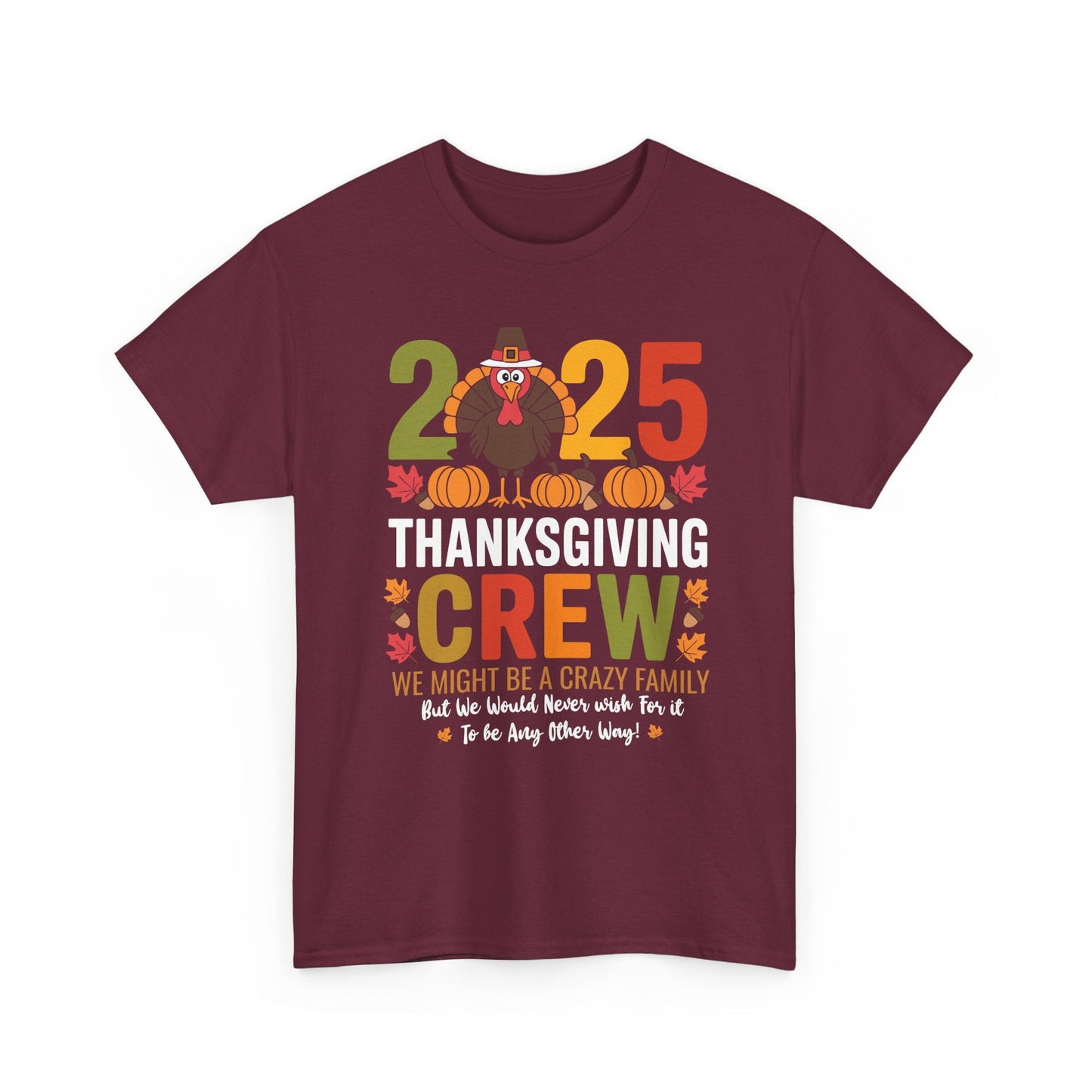 Family Thanksgiving 2025 Thanksgiving Crew Turkey Matching T-Shirt