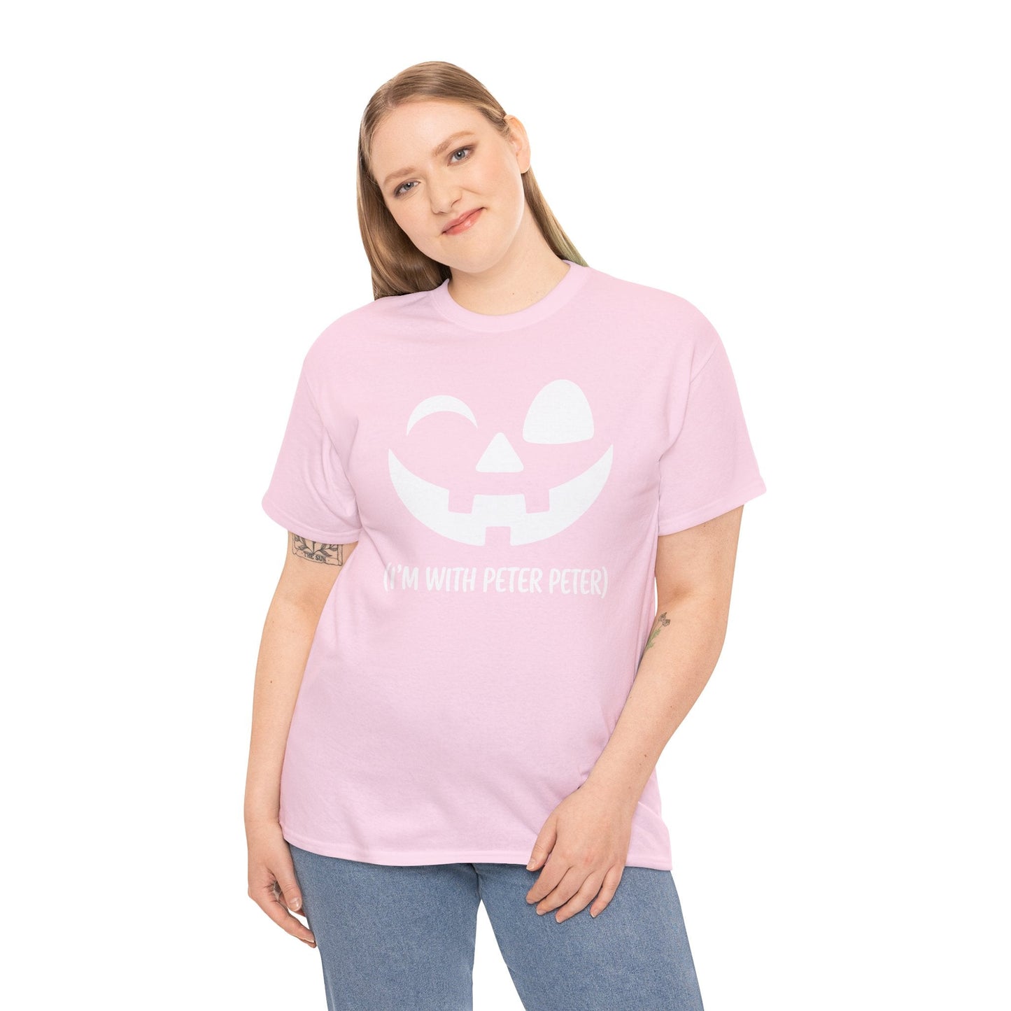 Im With Peter Couple Halloween Adult Eater Pumpkin T-Shirt