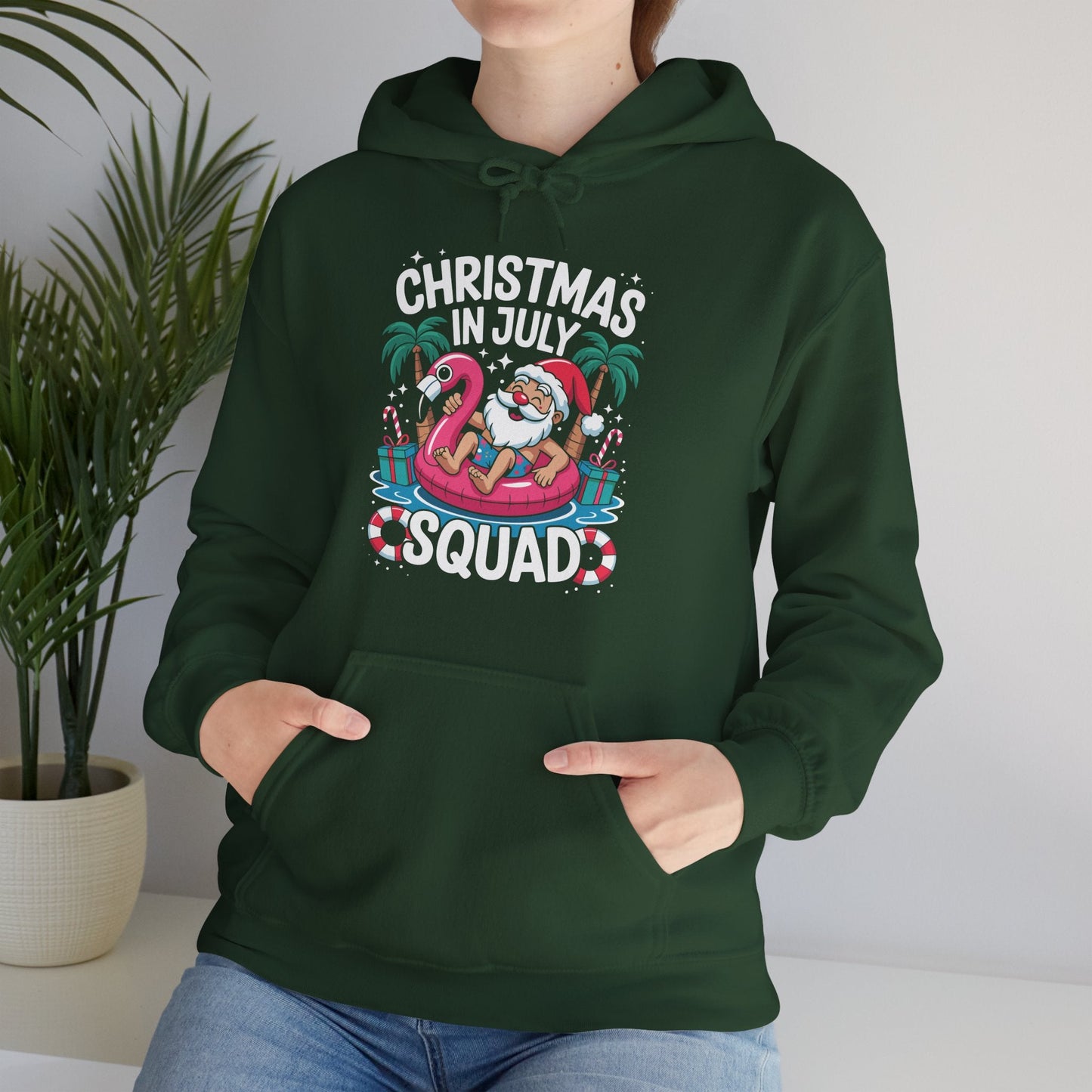 Christmas In July 2025 Squad Summer Beach Vacation Xmas Cool Hoodie