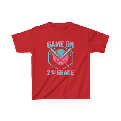 2nd Grade Back to School Baseball Drip Ice Cream Game On Kid T-Shirt