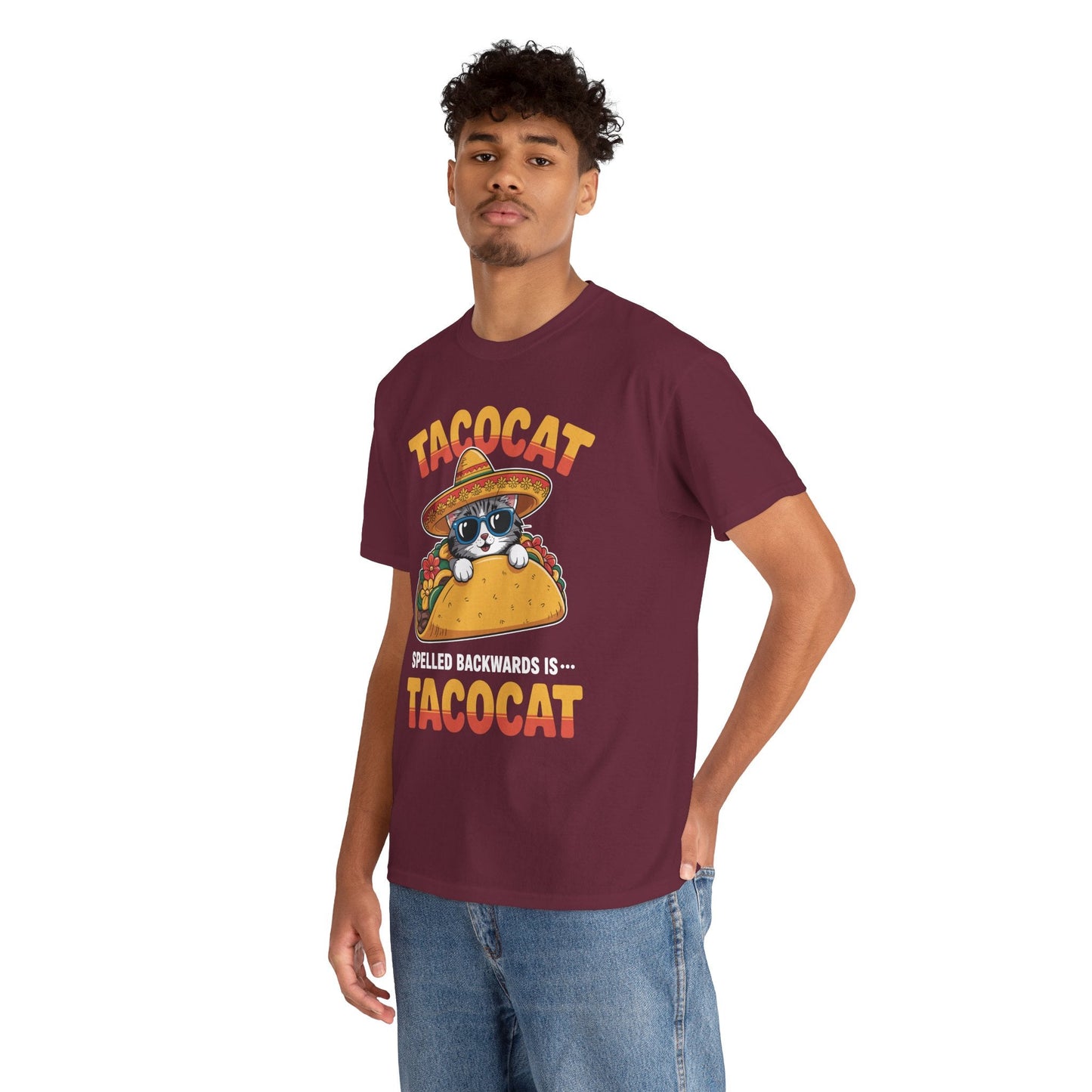 Tacocat Spelled Backwards Taco Cat Cinco De Mayo T-Shirt Men Women