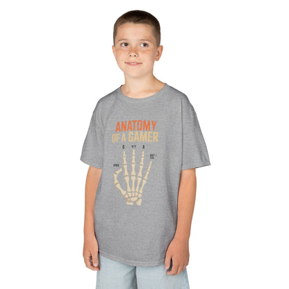 Funny Anatomy Of A Gamer Skeleton Hand Boys Kids Teens T-Shirt