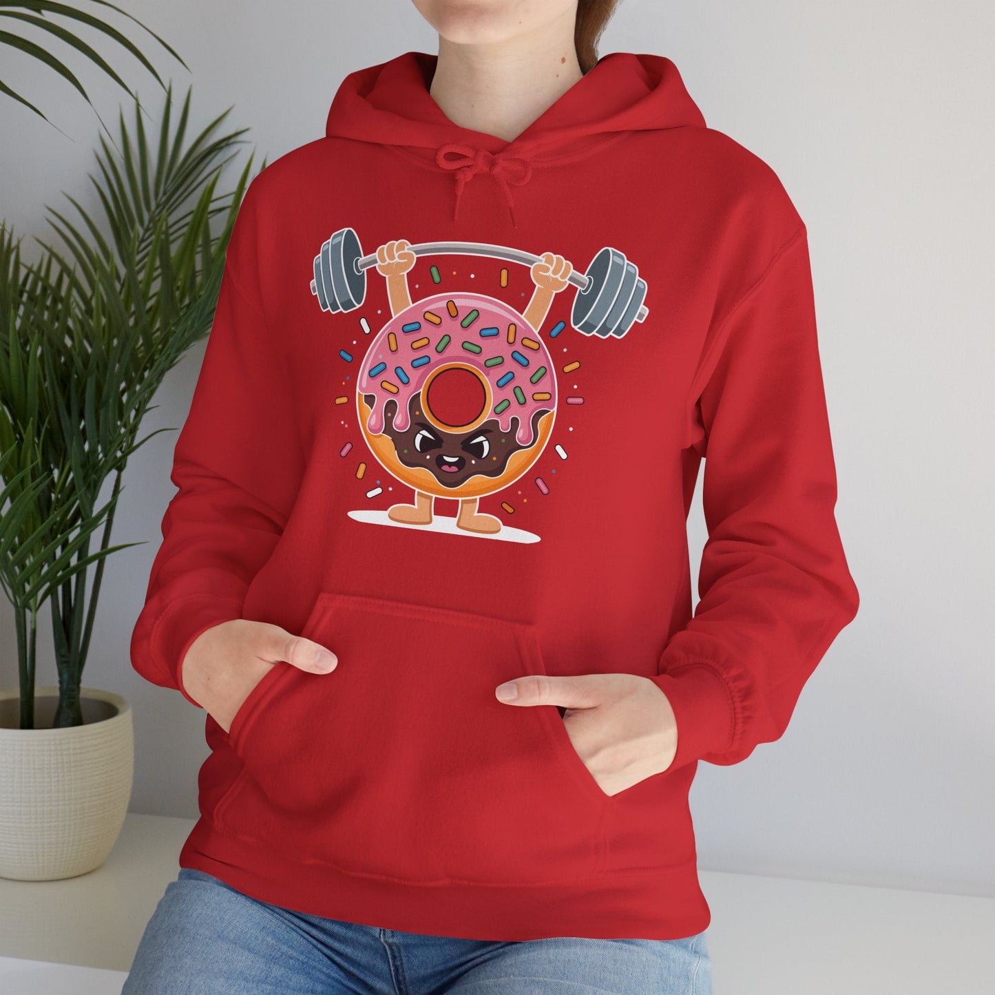 Funny Weightlifing Fitness Workout Gym Donut Lover Hoodie