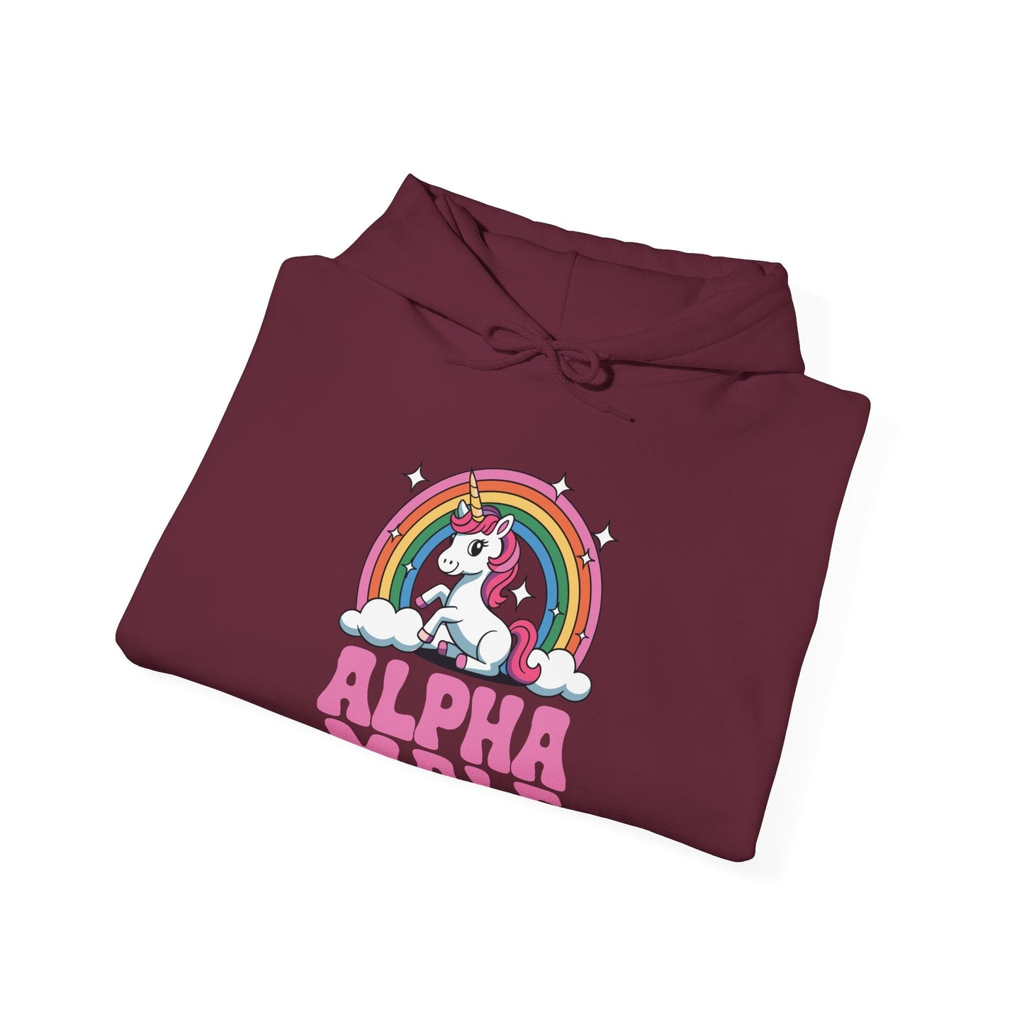 Funny Alpha Male Unicorn Sarcastic Ironic Weird Y2K Humor Hoodie