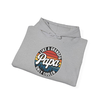 PAPA like a Grandpa ONLY COOLER Funny Dad Papa Definition Hoodie