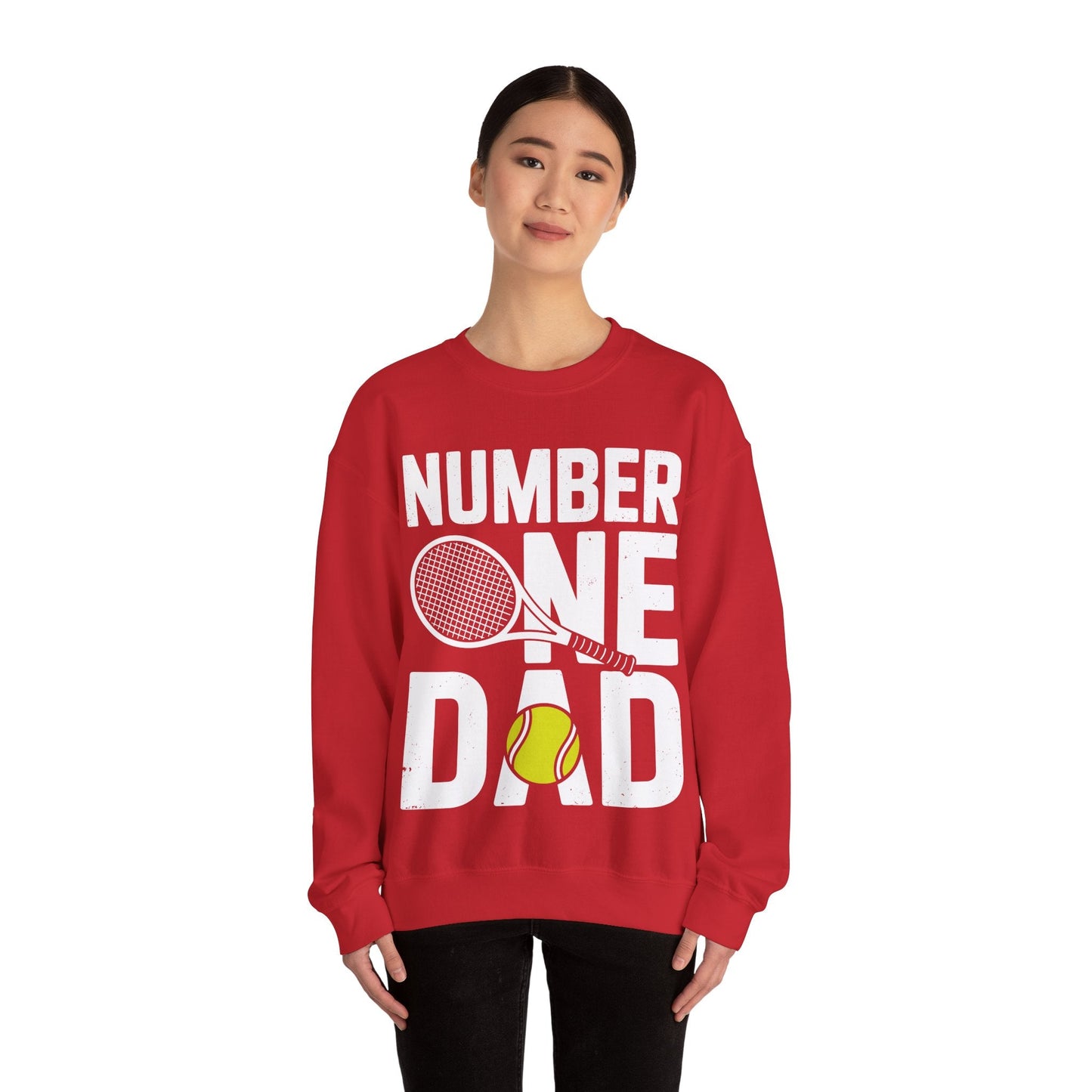 Tennis Dad Number One Daddy with Tennis Sayings Fathers Day Sweatshirt