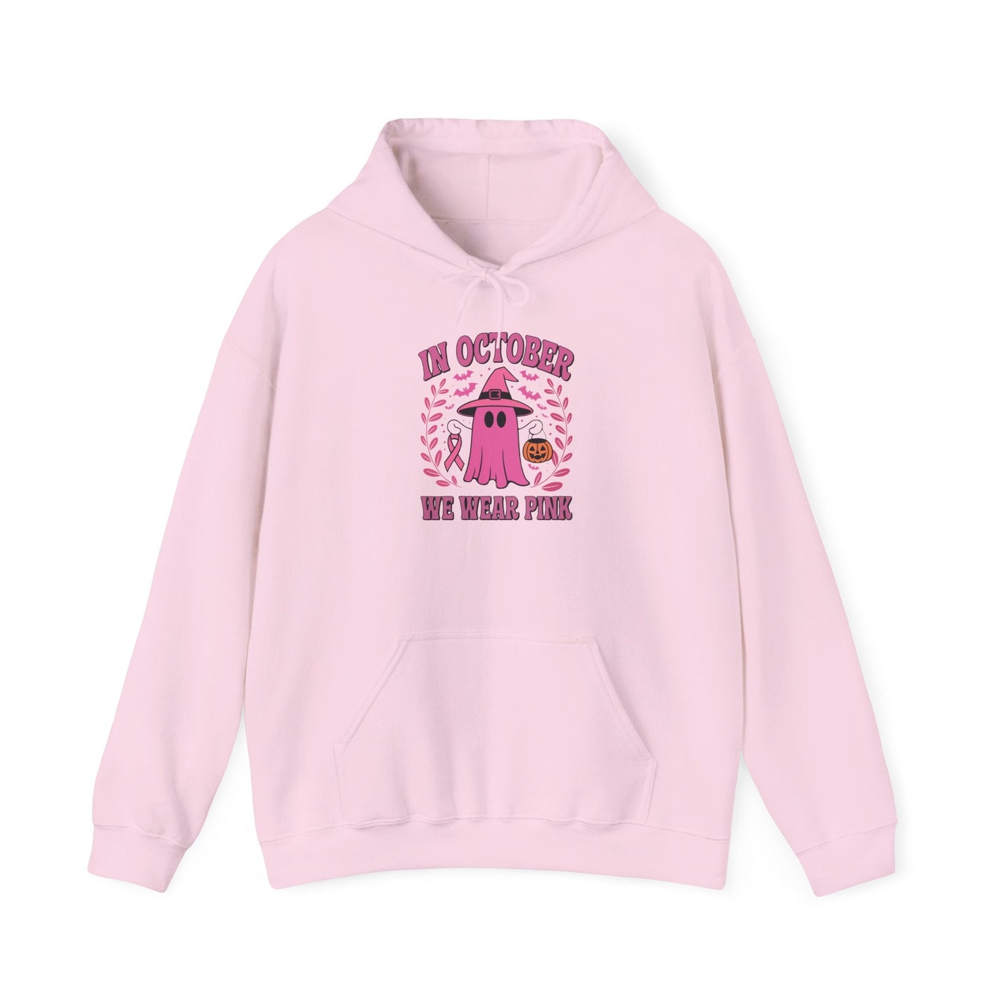 In October We Wear Pink Breast Cancer Awareness Halloween Hoodie