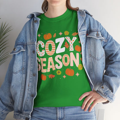 Cozy Season Autumn Fall Vibes Halloween Thanksgiving Pumpkin T-Shirt