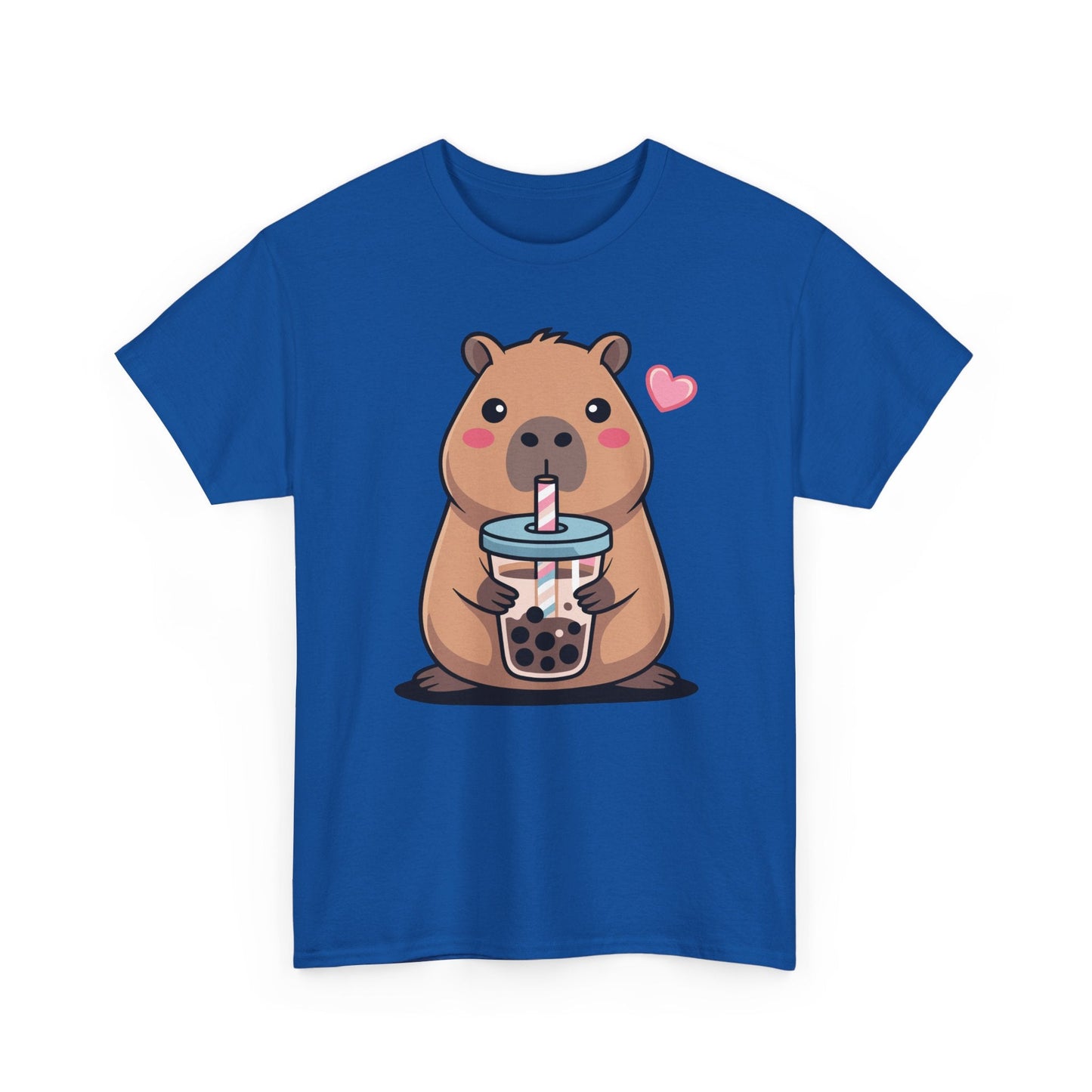 Cute Capybara Kawaii Anime Drinking Bubble Tea Lover Girls T-Shirt
