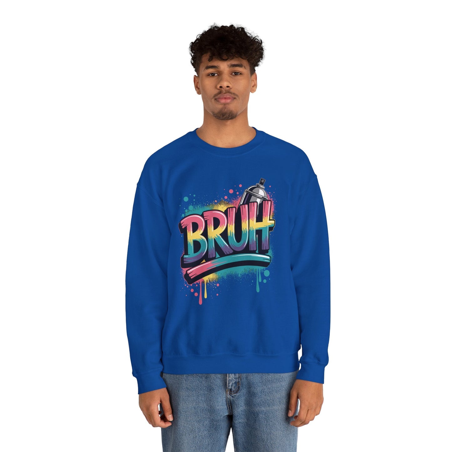 Bruh Graffiti Funny Saying Street Art Meme Men Boys Kids Sweatshirt