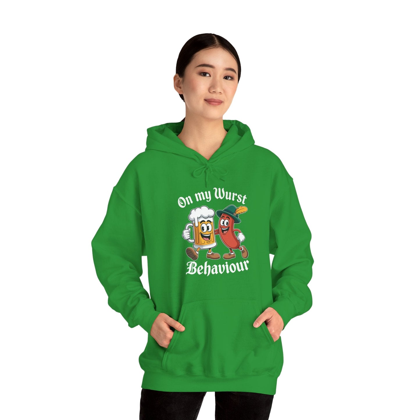 Oktoberfest On My Wurst Behaviour German Beer Sausage Adults Hoodie