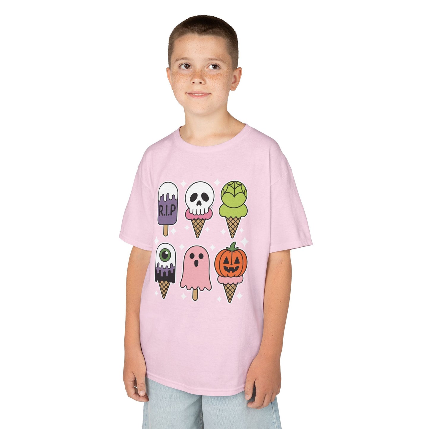 Horror Movie Summer Popsicle Halloween Ice Cream Summer-ween T-Shirt For Kids