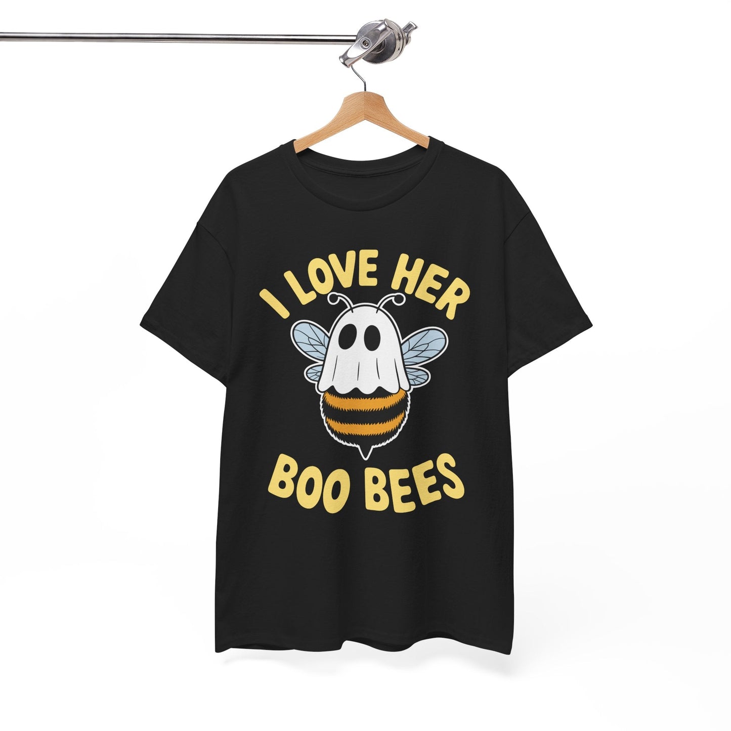 I Love Her Boo Bees Couples Halloween Adult Costume His Men T-Shirt