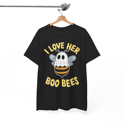 I Love Her Boo Bees Couples Halloween Adult Costume His Men T-Shirt