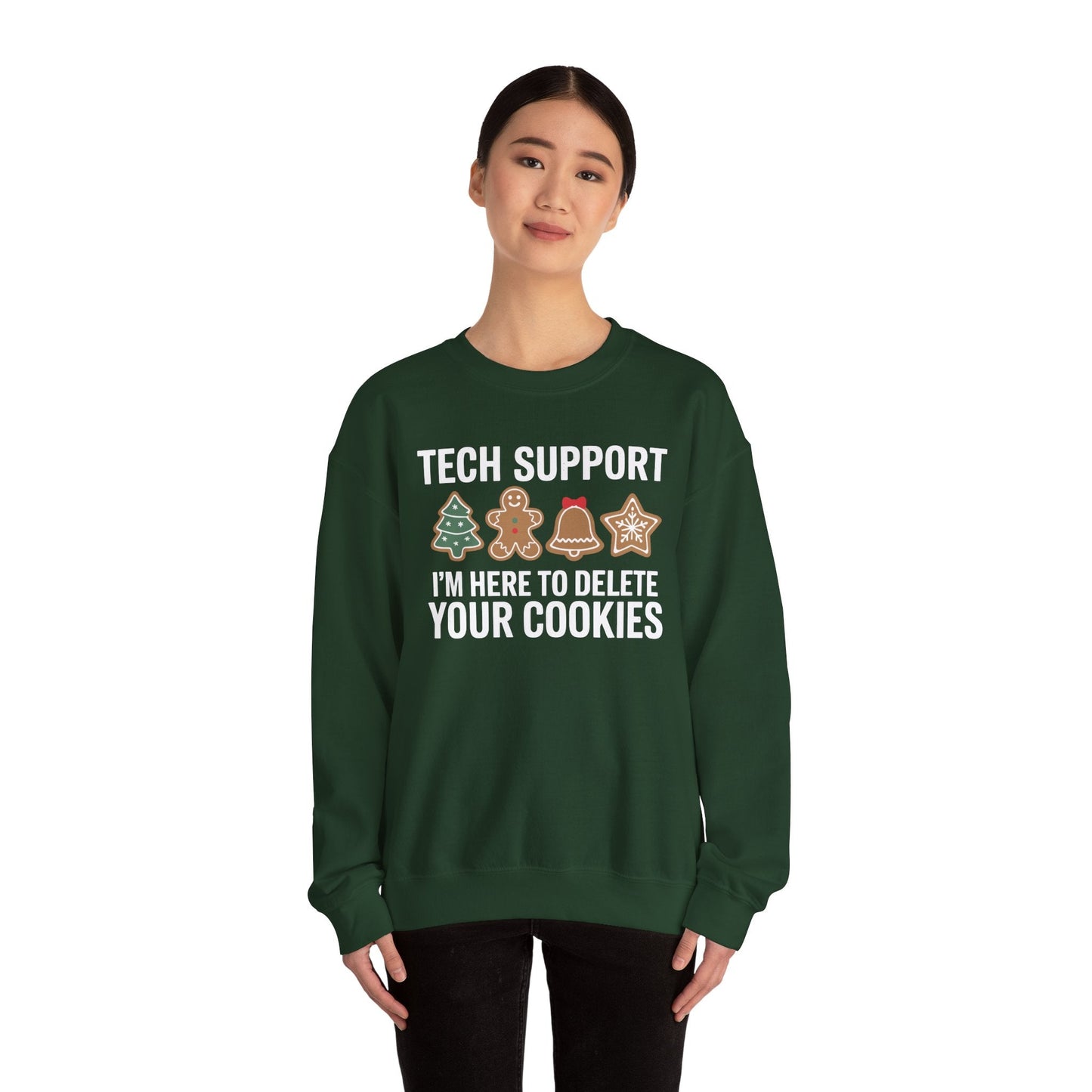 Christmas Tech Support Here To Delete Cookies Xmas Men Women Sweatshirt