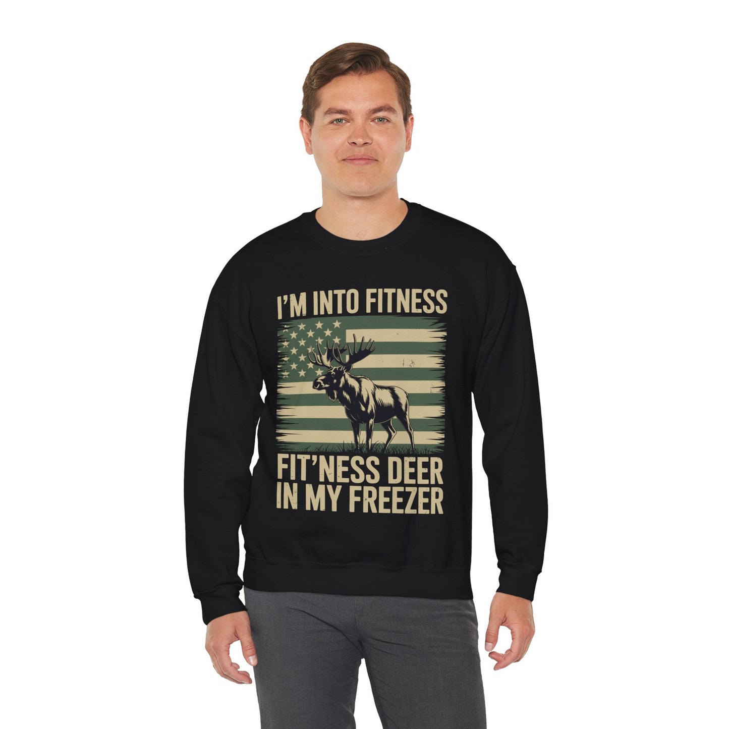 Hunting Im Into Fitness Fit Ness Deer Freezer Men Women Sweatshirt